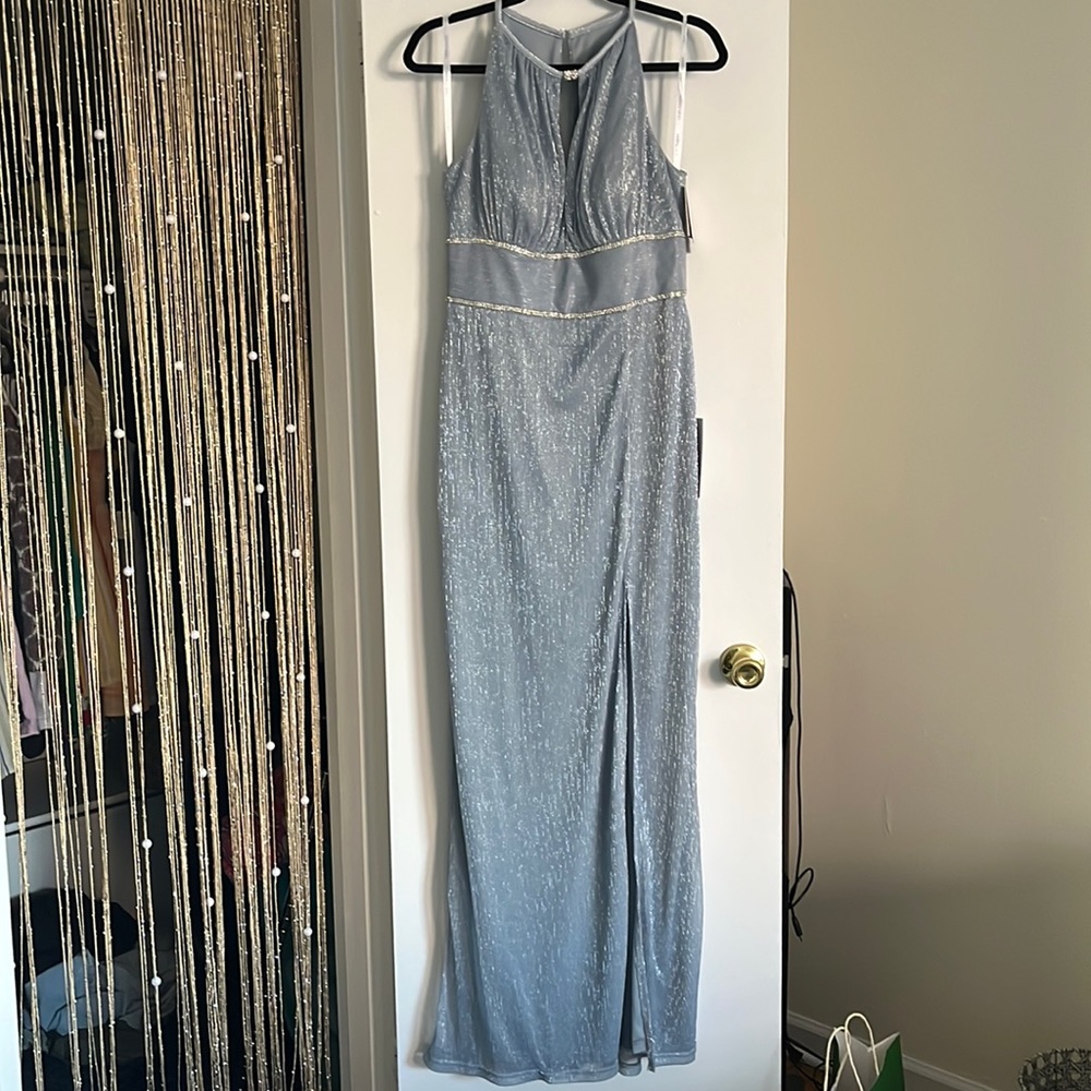 Light Blue Glitzy Formal Dress